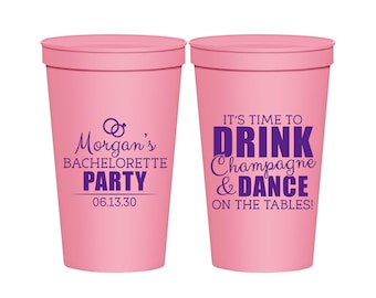 Bachelorette Party Cups, Custom Bachelorette Cups, Bachelorette Plastic Cups, Bachelorette Stadium Cups, Bachelorette Party Favors | 60154
