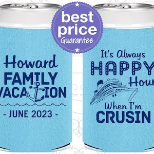 Family Party Favor, Vacation Can Coolers, Family Vacation Favors, Family Cruise Vacation Favors, Cruise Ship Gifts | 180033