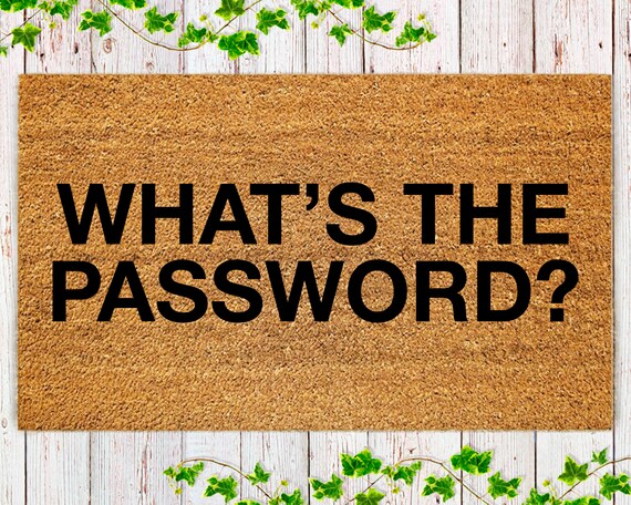 Personalized Doormat, Custom Door Mat, Welcome Mat, Coir Door Mat, Whats the password Doormat, Indoor Door Mat, Doormat Humor (370120) Il_570xn