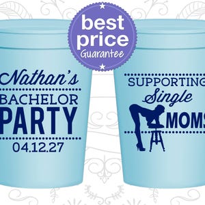 Bachelor Party Cups, Personalized Bachelor Party Cups, Custom Bachelor Cups, Bachelor Plastic Cups, Bachelor Party Favors | 40006