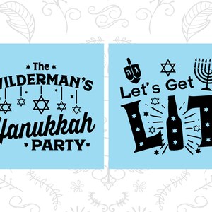 Hanukkah Shot Glasses, Hanukkah Party Favors, Hanukkah Decorations, Hanukkah Gift, Hanukkah Giveaways, Lets Get Lit, Funny Hanukkah 270022 image 2