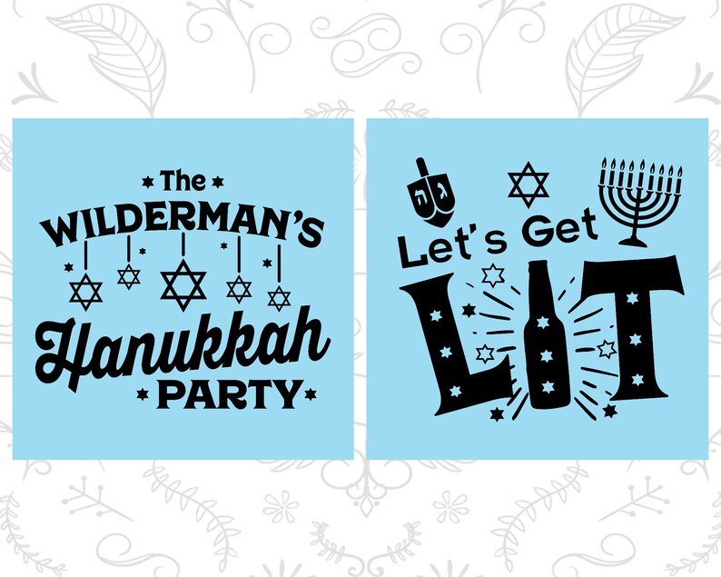 Hanukkah Shot Glasses, Hanukkah Party Favors, Hanukkah Decorations, Hanukkah Gift, Hanukkah Giveaways, Lets Get Lit, Funny Hanukkah 270022 image 2