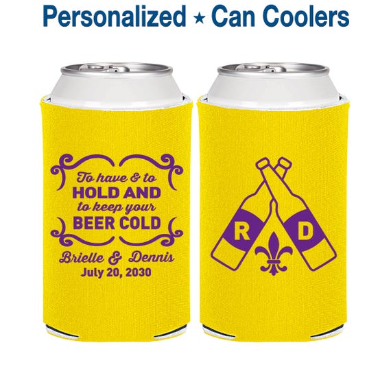 Custom Wedding Favor Can Coolers, Personalized Wedding Favors, Wedding Favors, Wedding Reception | 378