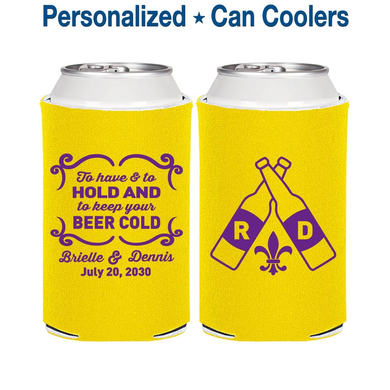 Custom Wedding Favor Can Coolers, Personalized Wedding Favors, Wedding Favors, Wedding Reception | 378 image 1