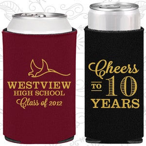 High School Reunion Regular + Slim Seltzer Can Coolers Bundle - Class of 2012 Reunion, 10 Year College Reunion, Class Reunion Favor (140005)