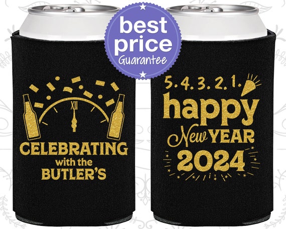 New Years Eve Party Favors, New Years Can Coolers, New Years Eve Ideas, Happy New Year (170021) Il_570xn