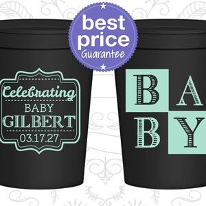 Baby Shower Favors, Personalized Baby Shower Stadium Cups, It’s a Boy Cups, Blue Baby Party Cups, Baby Boy Shower Favors | 90029