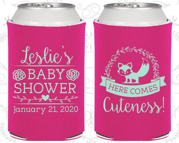 Baby Shower Decorations, Kitten Baby Shower, Baby Girl Shower, Pink Baby Party, It’s a Girl, Baby Shower Can Coolers (C90036) Il_570xn
