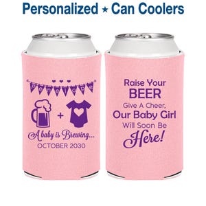 A Baby is Brewing, Imprinted Baby Shower Favors, Baby Announcement, Baby Girl Baby Shower, Beer and Diapers | 90065