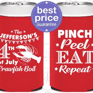 4th of July Party Decor, 4th of July Can Coolers, July 4th Ideas, Fourth of July Gifts, 4th of July Crawfish Boil, USA | 220015