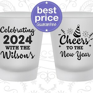 New Years Shot Glasses, New Years Party Favors, New Years 2025, Cheers to the New Year | 170019