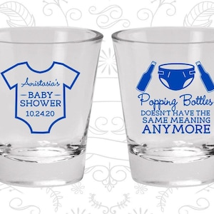 Popping Bottles doesn’t have the same meaning anymore, Baby Shower Shot Glasses,, Baby Shower Glass | 90169