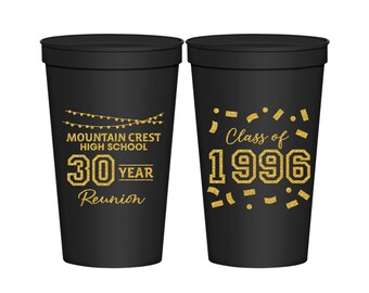 High School Reunion Favors, Class of 1996 Reunion, 30 Year Reunion, Class Reunion Cups, College Reunion, Reunion Decorations | 140027