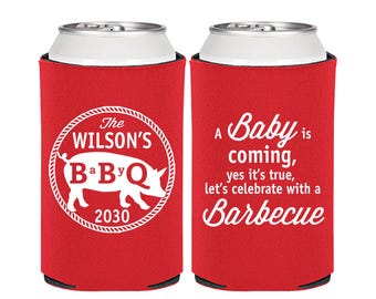 BBQ Baby Shower, Baby Shower Decorations, barbecue Baby Shower, Baby Shower Can Cooler, Baby Shower Supplies | 90110