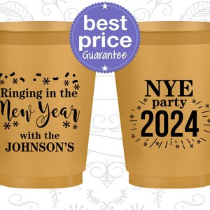 New Years Frosted Cups, New Years Eve Party Favors, NYE Favors, Ringing in the New Year | 170013