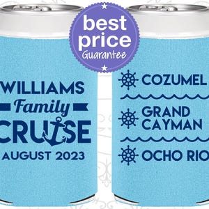 Family Trip Gifts, Vacation Can Coolers, Family Vacation Favors, Family Cruise Vacation Favors, Cruise Gifts, Cruise Ship Gifts | 180034