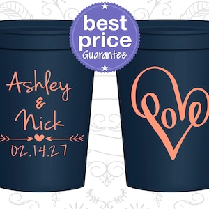 Personalized Stadium Cups, Wedding Cups, Plastic Cups, Stadium Cups, Personalized Cups, Wedding Favor Cups, Personalized Plastic Cups | 252