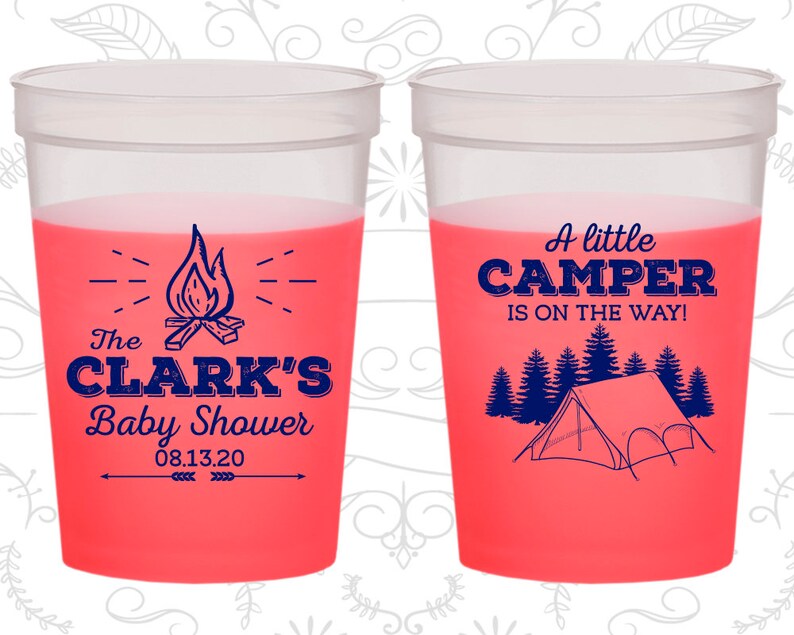 Camping Baby Shower Baby Shower Mood Cups A Little Camper is Etsy