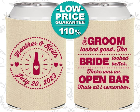 Engagement Party Favors C222 Wedding Can Coolers Favors for Wedding Custom Wedding Favors Personalized Wedding Favors