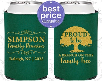Family Reunion Ideas, Family Reunion Can Coolers, Family Reunion Party Favors, Proud to be a branch on this family tree (160050)