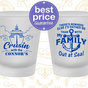 Family Vacation Shot Glasses, Vacation Favors, Family Vacation Gifts, Family Cruise Vacation Favors, Cruise Gifts | 180031