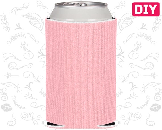100 Pack Blank Can Coolers Dusty Rose Blank Coolers Light Pink