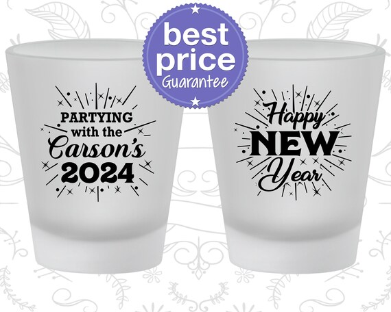 New Years Shot Glass, New Years Eve Party Favors, New Years Eve Gifts, Happy New Year (170020) Il_570xn