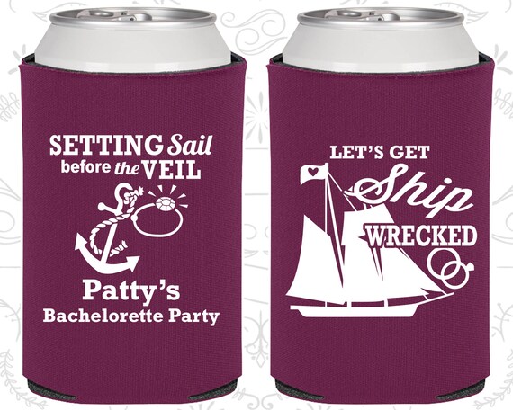 Setting sail before the veil, Custom Bachelorette Party, Lets get shipwrecked, Nautical Bachelorette Gifts, Bachelorette Gift (60116) Il_570xn