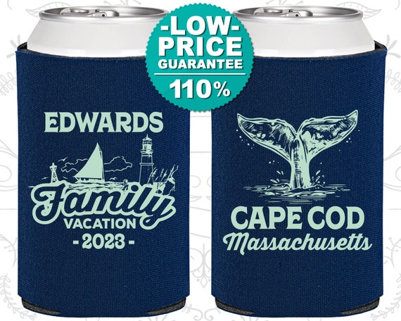 Family Vacation Gifts, Vacation Can Coolers, Family Vacation Favors, Destination Vacation, Cape Cod Family Vacation (180046) Il_570xn