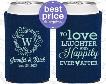 Wedding Favors, Custom Wedding Favors, Personalized Can Cooler, Wedding Reception, Favors for Wedding, Engagement Party Favors (C61)