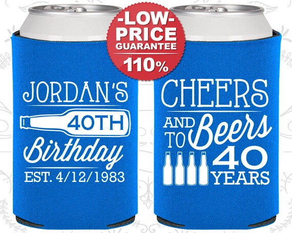 40th Birthday, 40th Birthday Favors, Cheap Birthday, Cheers to 40 Years, Cheers and Beers, Party Favors (C20002) Il_570xn