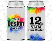 Full Color Slim Can Coolers, Sublimation Can Cooler, Photo Printing Full Color Photo Sublimation Full Color Logo, 12 oz Skinny Il_170x135