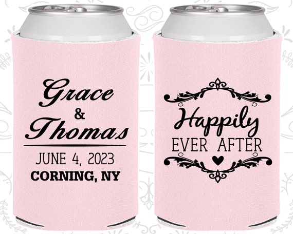 Happily Ever After, Wedding Decoration, Romantic Wedding, Fairy Tale Wedding, Rehearsal Dinner, Wedding Can Coolers (478) Il_570xn