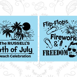 4th of July Party Cups, 4th of July Decorations, July 4th Party Decor, Fourth of July Favors, Flip Flops Fireworks and Freedom 220026 image 2