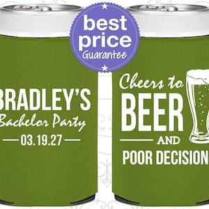 Cheers, Bachelor Can Coolers, Beer and Poor Decisions, Grooms Crew | 40045