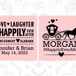 Love Laughter Happily Ever After, Fun Wedding Gifts, Fairy Tale Wedding Favors, Fairy Tale Favors, Princess Carriage, Beer Coolie 552 Bild 4