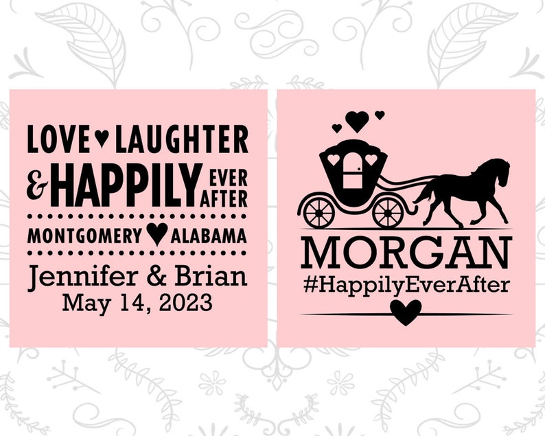 Love Laughter Happily Ever After, Fun Wedding Gifts, Fairy Tale Wedding Favors, Fairy Tale Favors, Princess Carriage, Beer Coolie 552 Bild 4