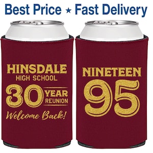 High School Reunion Favors, Class of 1995 Reunion, 30 Year Reunion, Class Reunion Ideas, College Reunion, Can Coolers | 140012