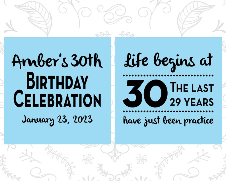 30th Birthday, 30th Birthday Favors, Unique Birthday Favors, Birthday Celebration, Life begins at 30, Birthday Party Favors 20019 image 4