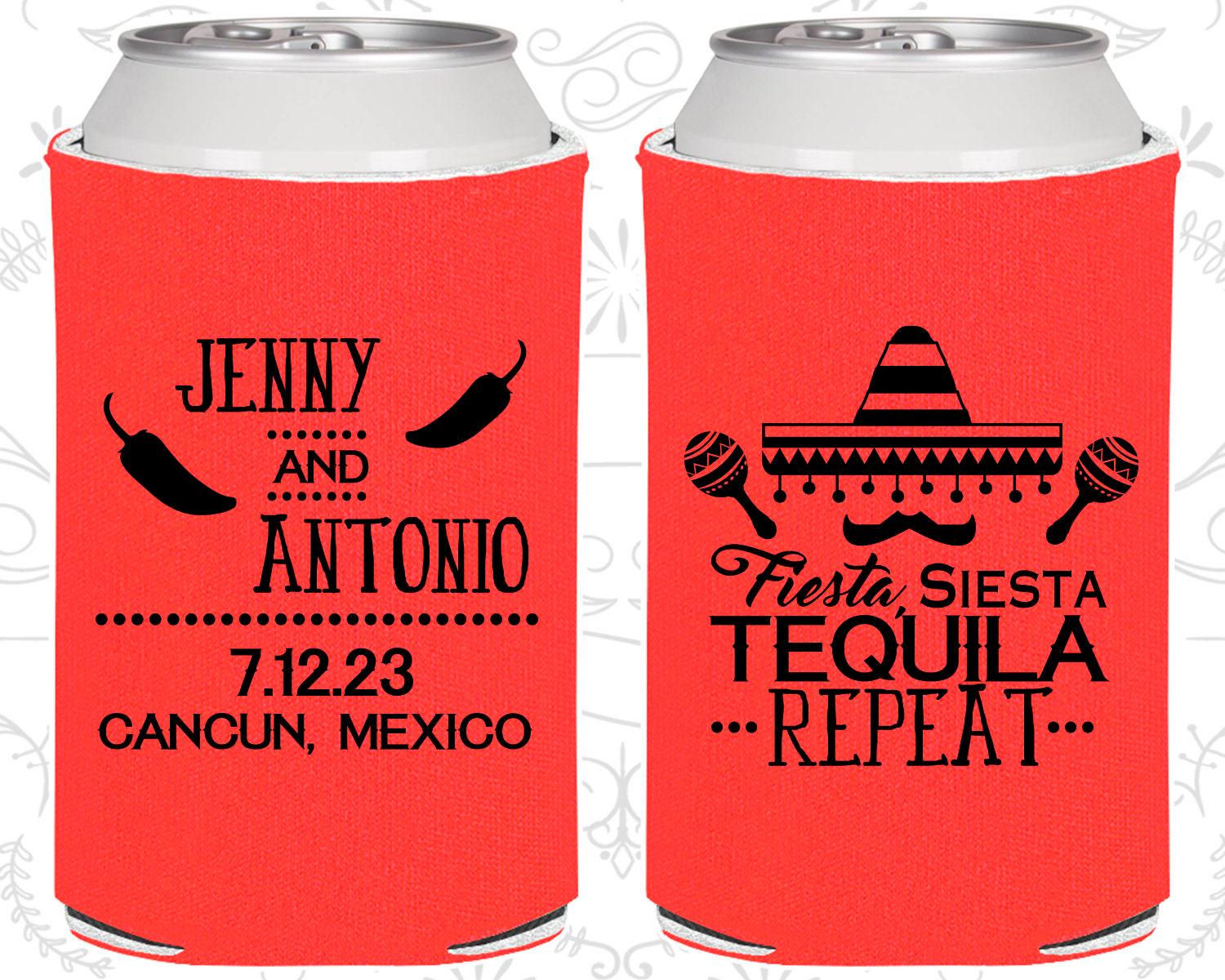 Fiesta Siesta Tequila Repeat, Wedding Decor, Mexican Wedding, Mexico Party, Mexico Wedding, Wedding Drink Holder | 469