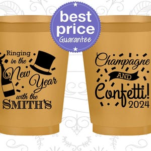 New Years Frosted Cups, New Years Eve Party Favors, NYE Favors, Ring in the New Year | 170003