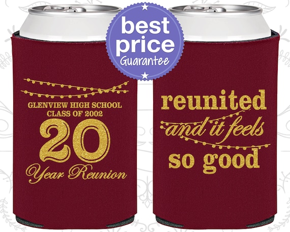 High School Reunion Favors, Class of 2002 Reunion, 20 Year Reunion, Class Reunion Ideas, College Reunion, Can Coolers (140011) Il_570xn