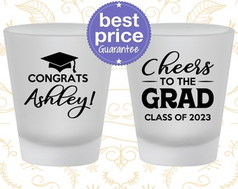 Graduation Shot Glass, Graduation Party Favors, Grad Gifts, College Graduation Favors, Grad Shot Glasses, Cheers to the Graduate (130020)