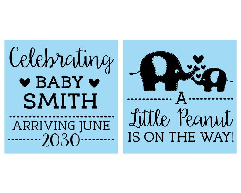 Little Peanut Baby Shower, Baby Shower Shot Glasses, Elephant Baby Shower, Blue Baby Party, Baby Shower Glass | 90027 image 2
