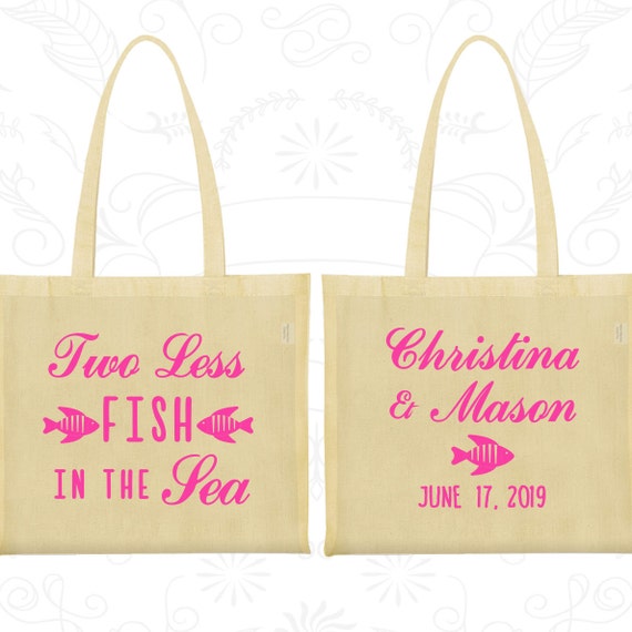 Two Less Fish In The Sea Wedding Bags Cheap Large Tote Bags