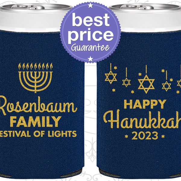 Hanukkah Party Favors, Hanukkah Can Coolers, Hanukkah Decorations, Hanukkah Gift, Chanukah Gifts, Happy Hanukkah (270016)