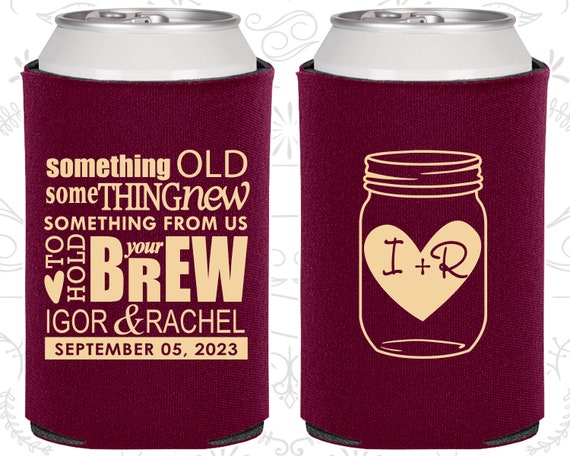 Mason Jar Wedding Gift, Wedding Gift, Rustic Wedding Gift, Something Old Something New, Wedding Coolie (01) Il_570xn