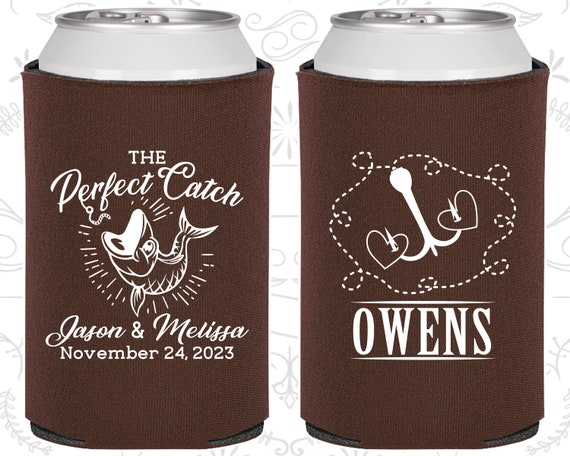 Chocolate Brown Can Coolers, Chocolate Brown Wedding Favors, Chocolate Brown Wedding Gift, Chocolate Brown Party Decor (532) Il_570xn