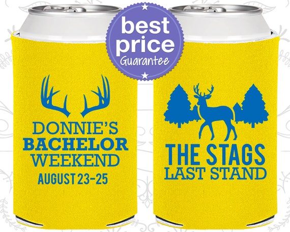 The Stags Last Stand, Bachelor Party Can Coolers, Hunting Bachelor Party Can Coolers, Stag Night Favors (C40033) Il_570xn