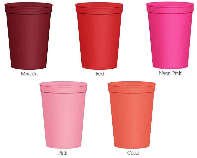 Wedding Cups Wedding Favors Plastic Cups Personalized Cups Hockey Wedding Custom Plastic Cups Custom Wedding Cups C312 Stadium Cups